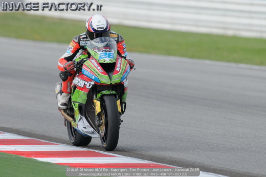 2010-06-26 Misano 0606 Rio - Supersport - Free Practice - Joan Lascorz -  Kawasaki ZX-6R